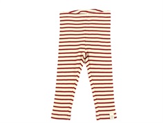 Petit Piao chili pepper/dark off white stribede leggings modal